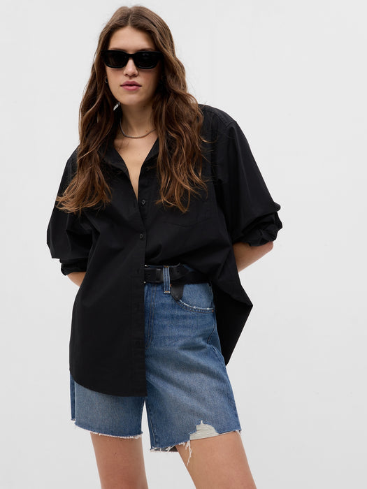 8" Mid Rise '90s Loose Denim Bermuda Shorts