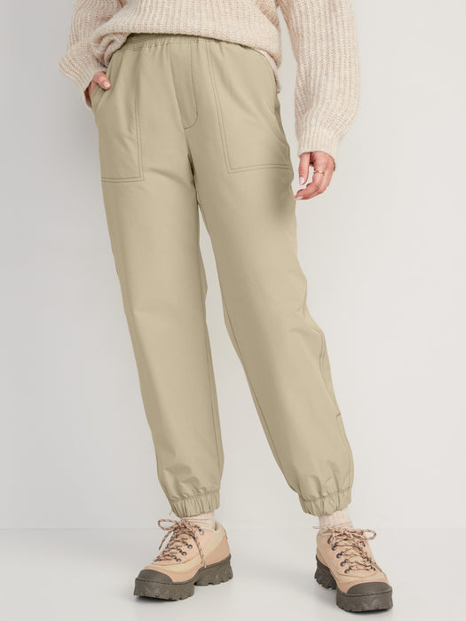 High-Waisted All-Seasons StretchTech Water-Repellent Jogger Pants for Women