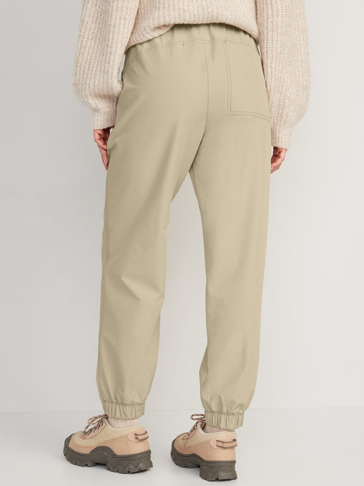High-Waisted All-Seasons StretchTech Water-Repellent Jogger Pants for Women