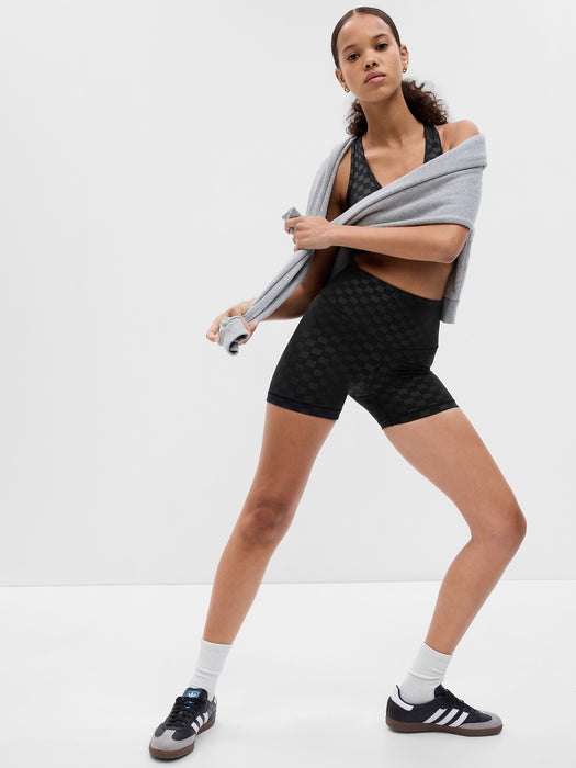 GapFit Sky High Rise Yoga Shorts in Eclipse