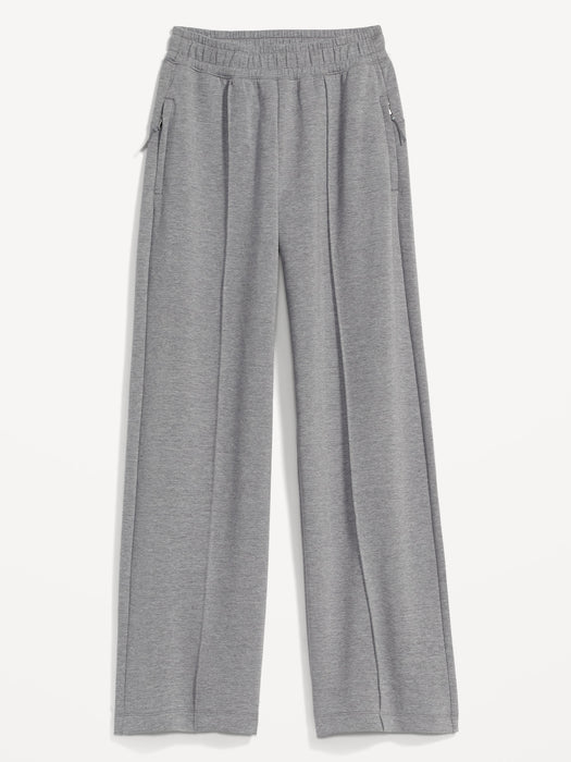 High-Waisted Dynamic Fleece Wide-Leg Pants for Women