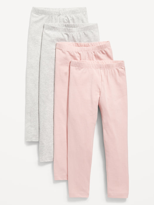 4-Pack Full-Length Jersey Leggings for Toddler Girls