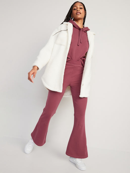 Extra High-Waisted Snuggly Fleece Flare Sweatpants for Women