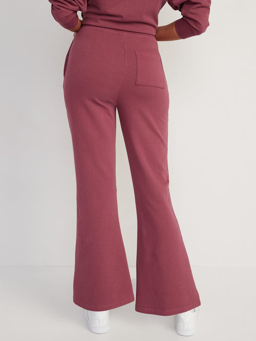 Extra High-Waisted Snuggly Fleece Flare Sweatpants for Women