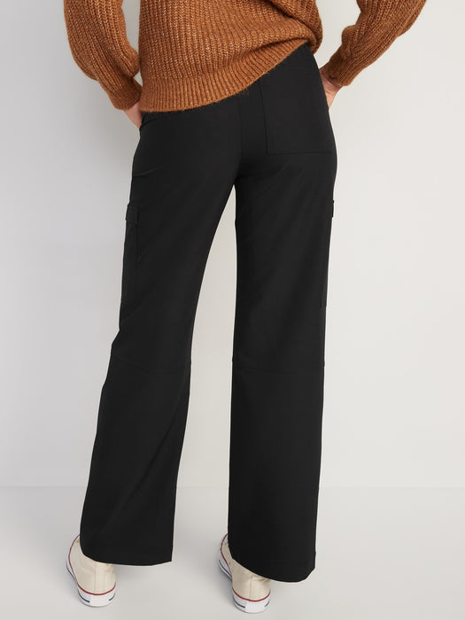 High-Waisted All-Seasons StretchTech Water-Repellent Straight Cargo Pants for Women