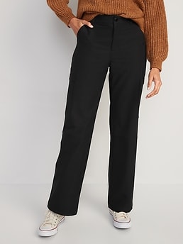 High-Waisted All-Seasons StretchTech Water-Repellent Straight Cargo Pants for Women