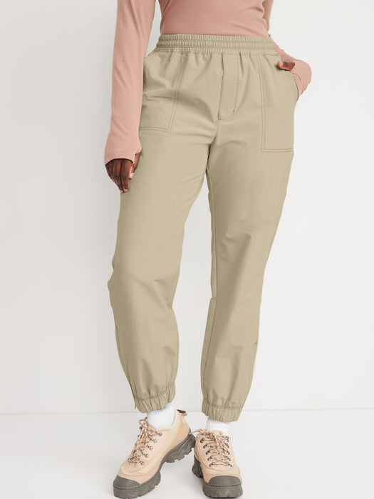 High-Waisted All-Seasons StretchTech Water-Repellent Jogger Pants for Women