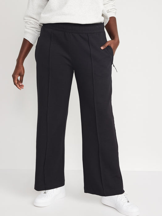 High-Waisted Dynamic Fleece Wide-Leg Pants for Women