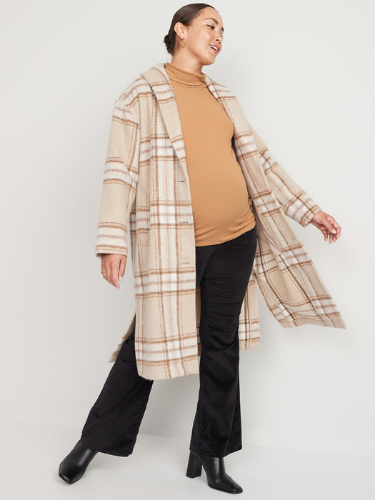 Maternity Full-Panel Velvet Flare Pants