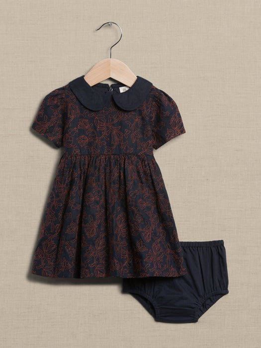 Embroidered Linen Dress for Baby