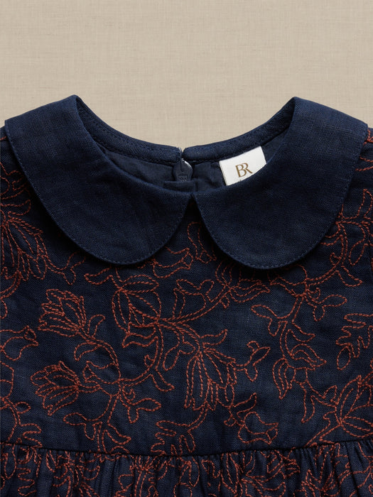 Embroidered Linen Dress for Baby