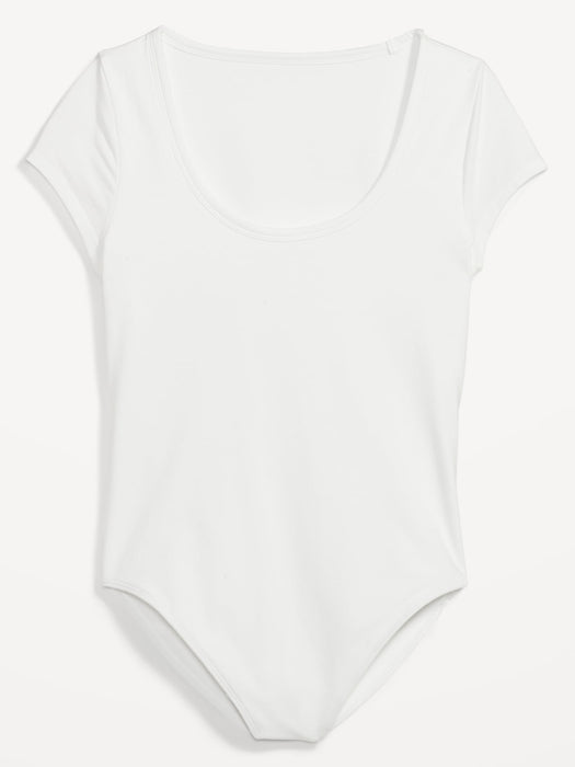Short-Sleeve Scoop-Neck Bodysuit for Women