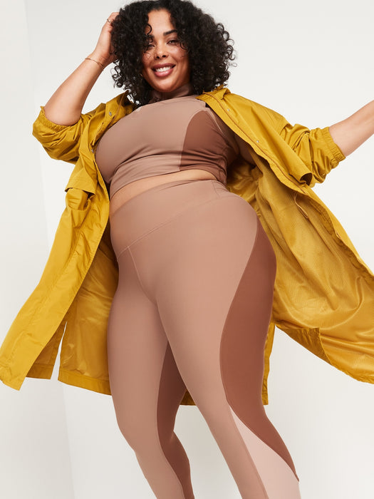 High-Waisted PowerSoft Color-Block 7/8-Length Compression Leggings for Women