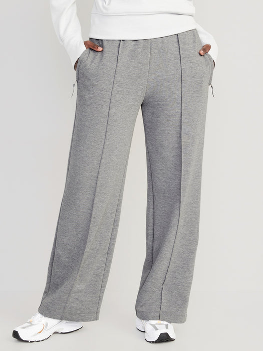 High-Waisted Dynamic Fleece Wide-Leg Pants for Women