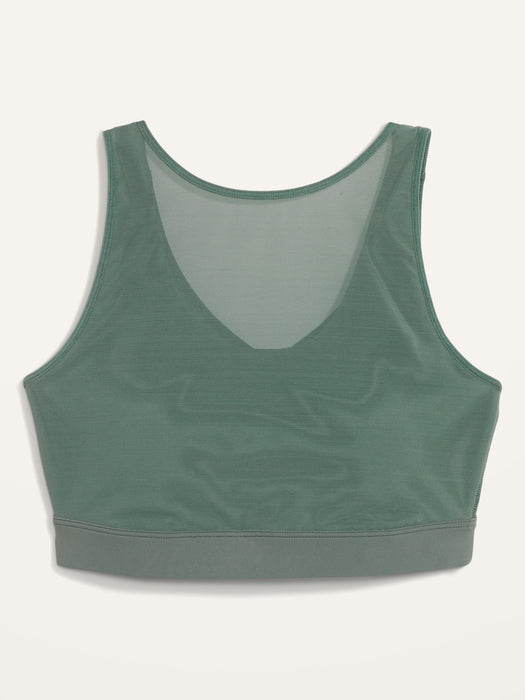 Medium Support PowerSoft Layered-Mesh Sports Bra for Women