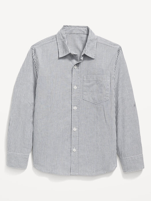 Patterned Poplin Built-In Flex Shirt for Boys