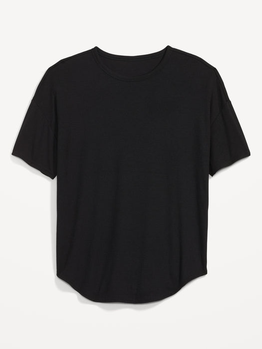 UltraLite Rib-Knit Tunic T-Shirt for Women