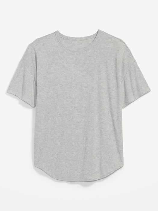 UltraLite Rib-Knit Tunic T-Shirt for Women