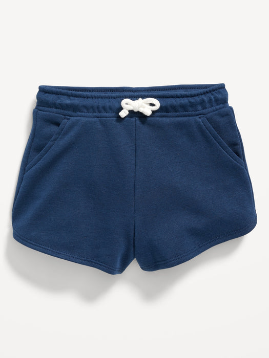 French Terry Drawstring Dolphin-Hem Shorts for Toddler Girls