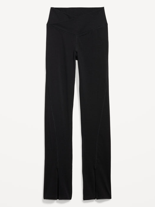 Extra High-Waisted PowerChill Cross-Front Split-Hem Leggings for Women