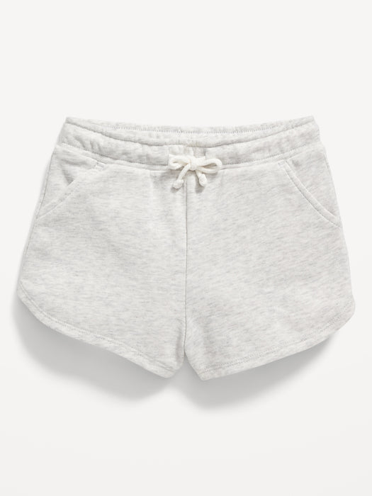 French Terry Drawstring Dolphin-Hem Shorts for Toddler Girls
