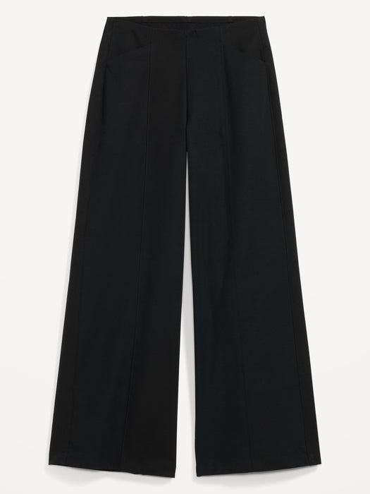 High-Waisted Pull-On Pixie Super Wide-Leg Pants