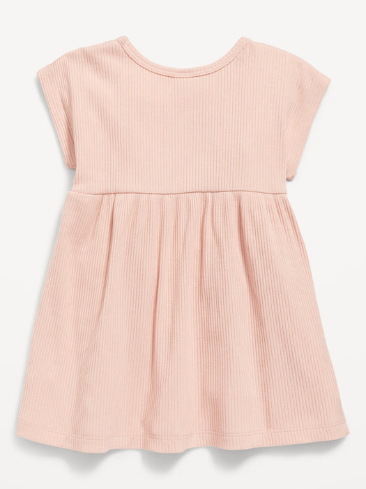 Short-Sleeve Rib-Knit Dress for Baby