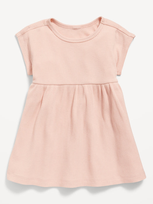 Short-Sleeve Rib-Knit Dress for Baby