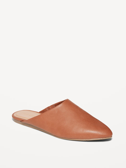 Faux-Leather Mule Shoes for Women