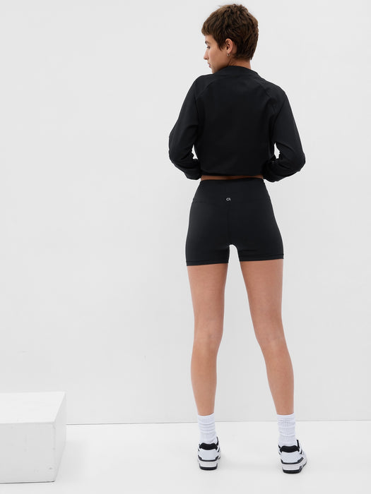 GapFit Sky High Rise Yoga Shorts in Eclipse