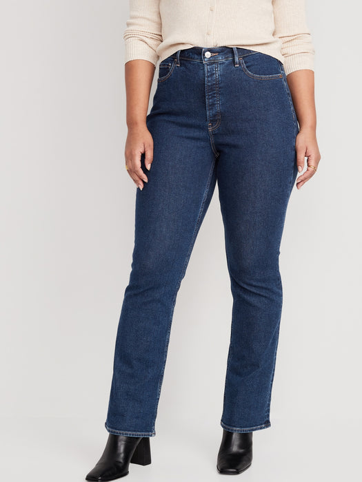 Extra High-Waisted Button-Fly Kicker Boot-Cut Jeans for Women