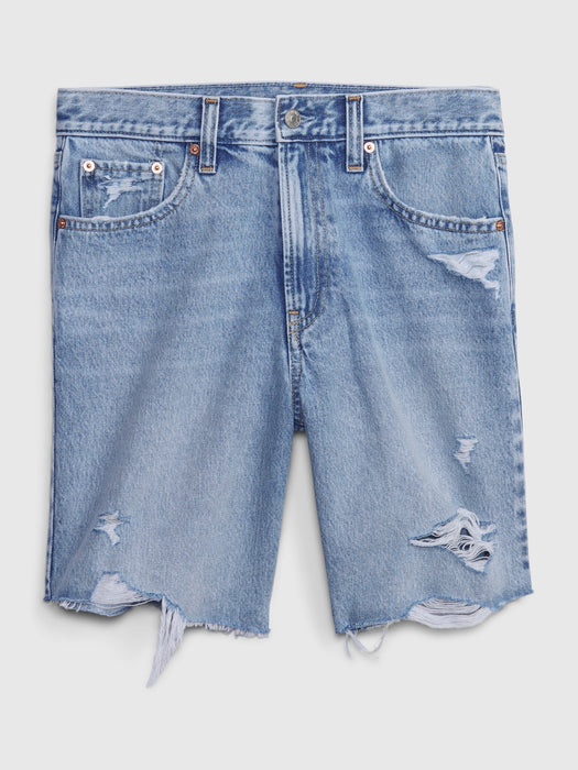8" Mid Rise '90s Loose Denim Bermuda Shorts