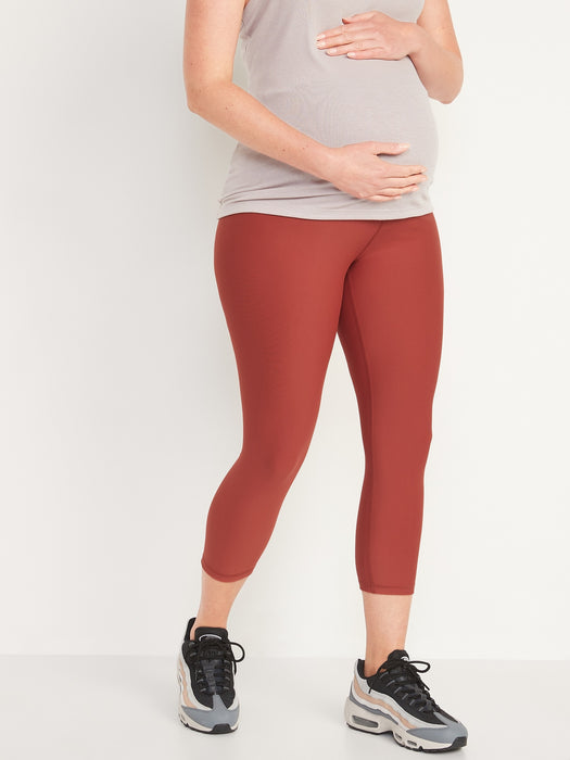 Maternity Full Panel PowerSoft Crop Leggings