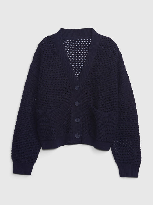 Kids Shaker-Stitch Cardigan