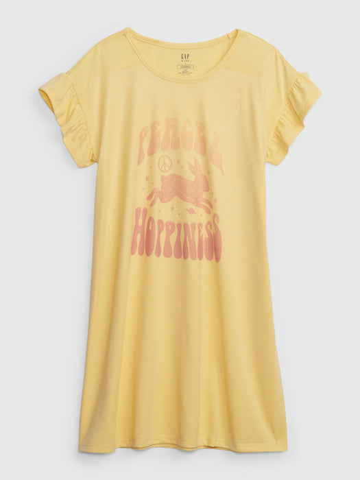 Kids 100% Recycled Peace PJ Dress