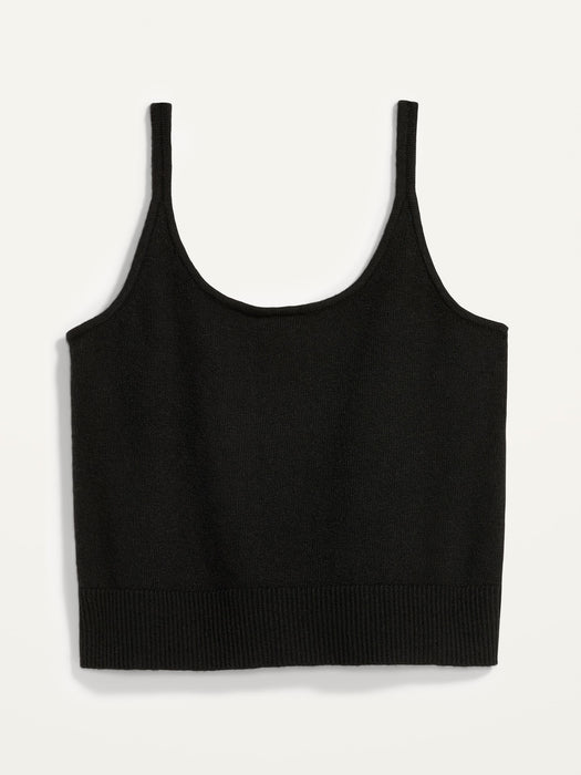 Cozy Cropped Sweater Tank Top for Women