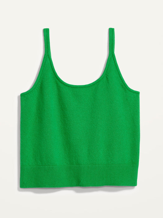 Cozy Cropped Sweater Tank Top for Women