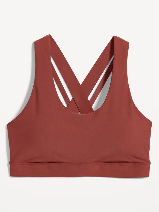 Medium-Support PowerSoft Strappy Sports Bra for Women 2X-4X