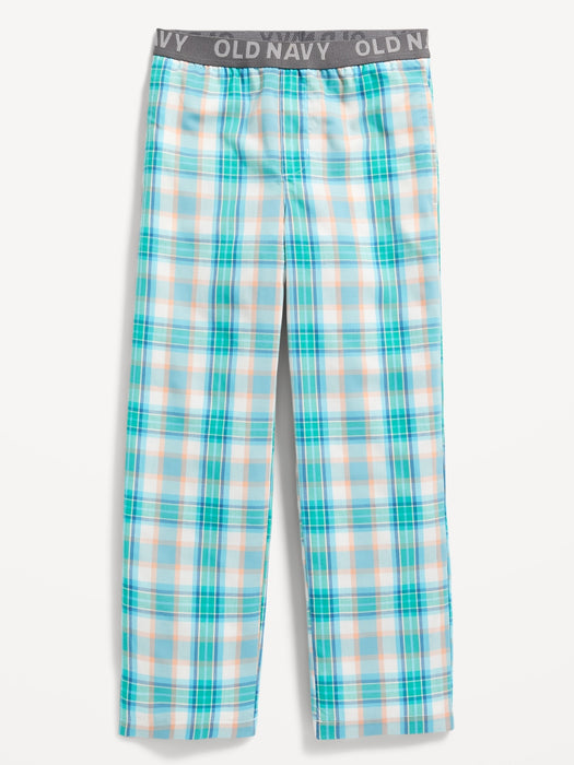 Straight Printed Poplin Pajama Pants for Boys
