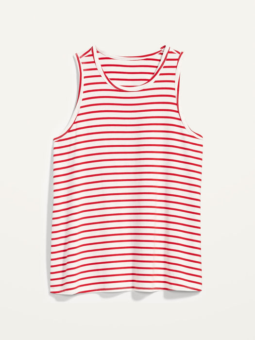 Sleeveless Luxe Striped T-Shirt for Women