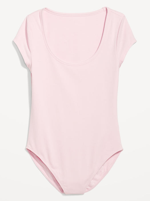 Short-Sleeve Scoop-Neck Bodysuit for Women