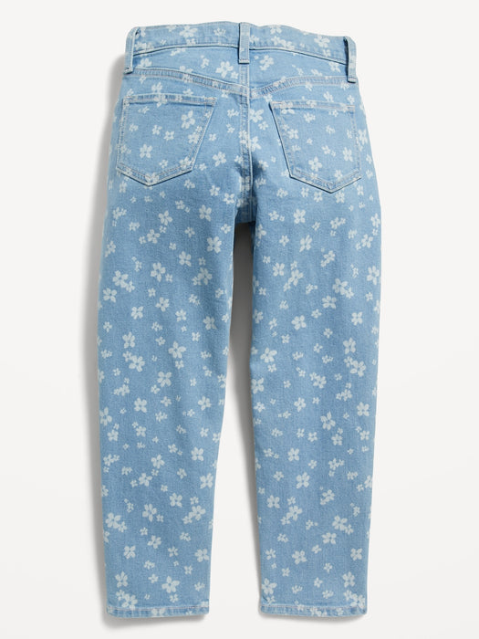 Printed High-Waisted O.G. Straight Jeans for Girls