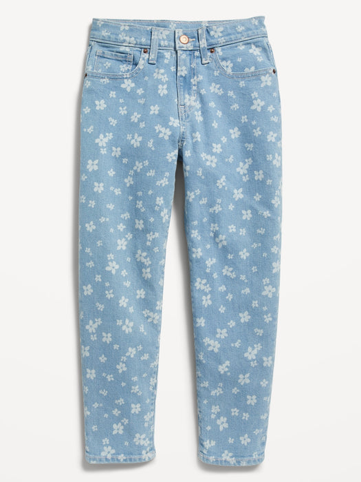Printed High-Waisted O.G. Straight Jeans for Girls