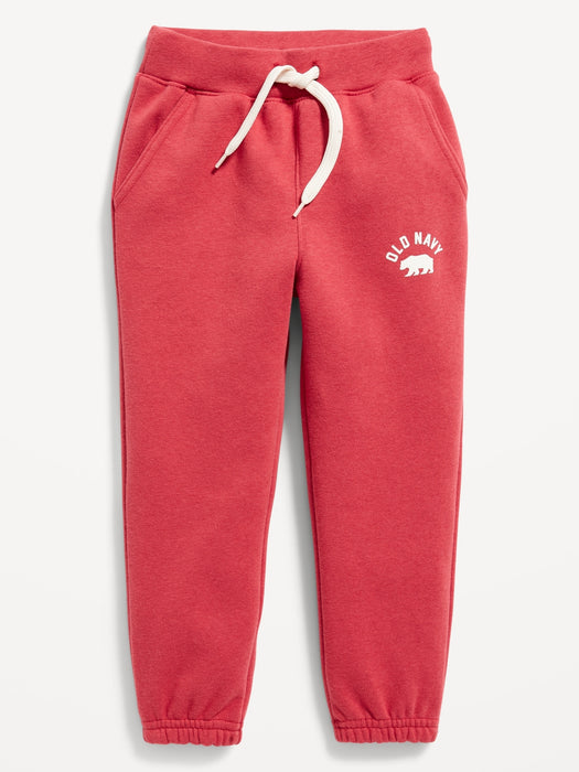 Unisex Functional Drawstring Logo-Graphic Joggers for Toddler