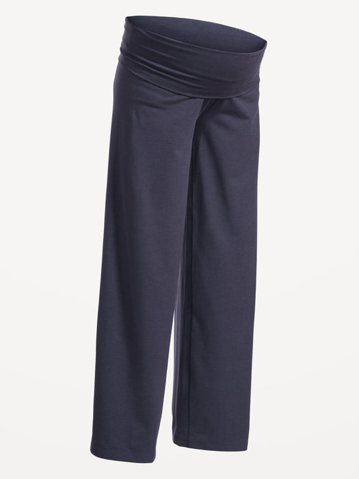 Maternity Rollover-Waist PowerChill Wide-Leg Pants