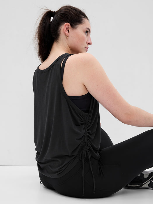 GapFit Breathe Cropped Cinch Tank Top
