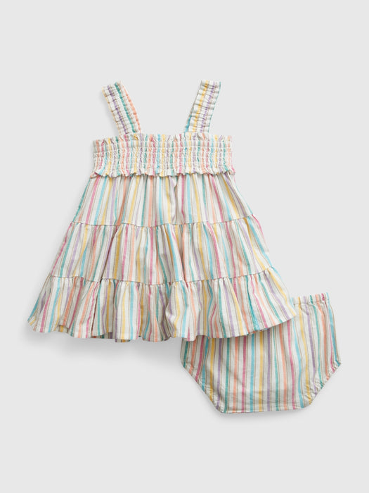 Baby Tiered Stripe Dress Set