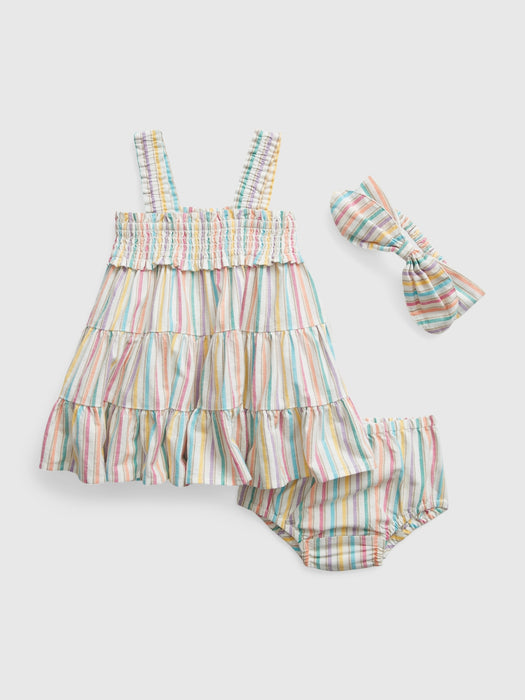 Baby Tiered Stripe Dress Set
