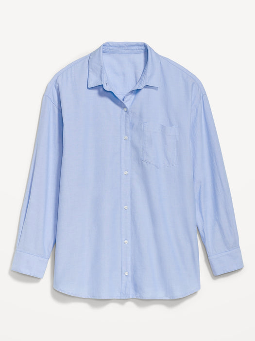 Oversized Button-Down Boyfriend Shirt