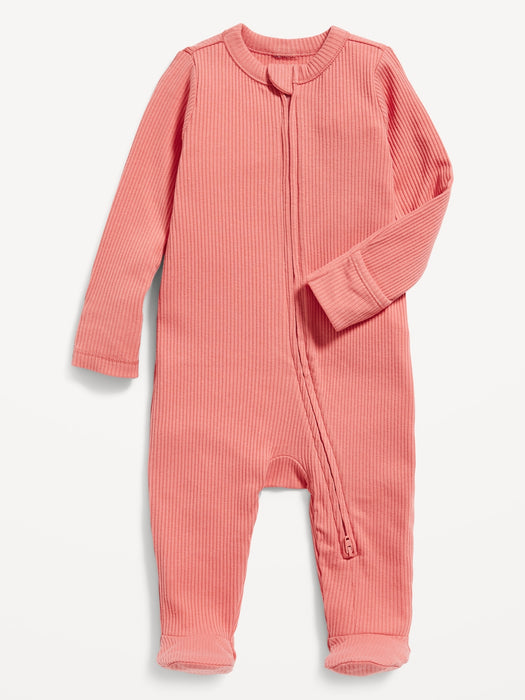 Unisex Sleep & Play 2-Way-Zip Footed One-Piece for Baby